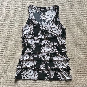 WHBM Floral Tiered Tank Top
